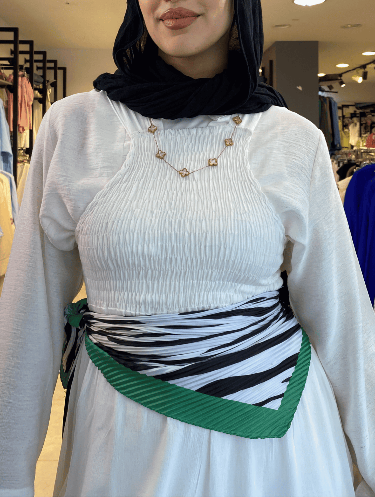 Cut White Dress ss25ms-drs-4025