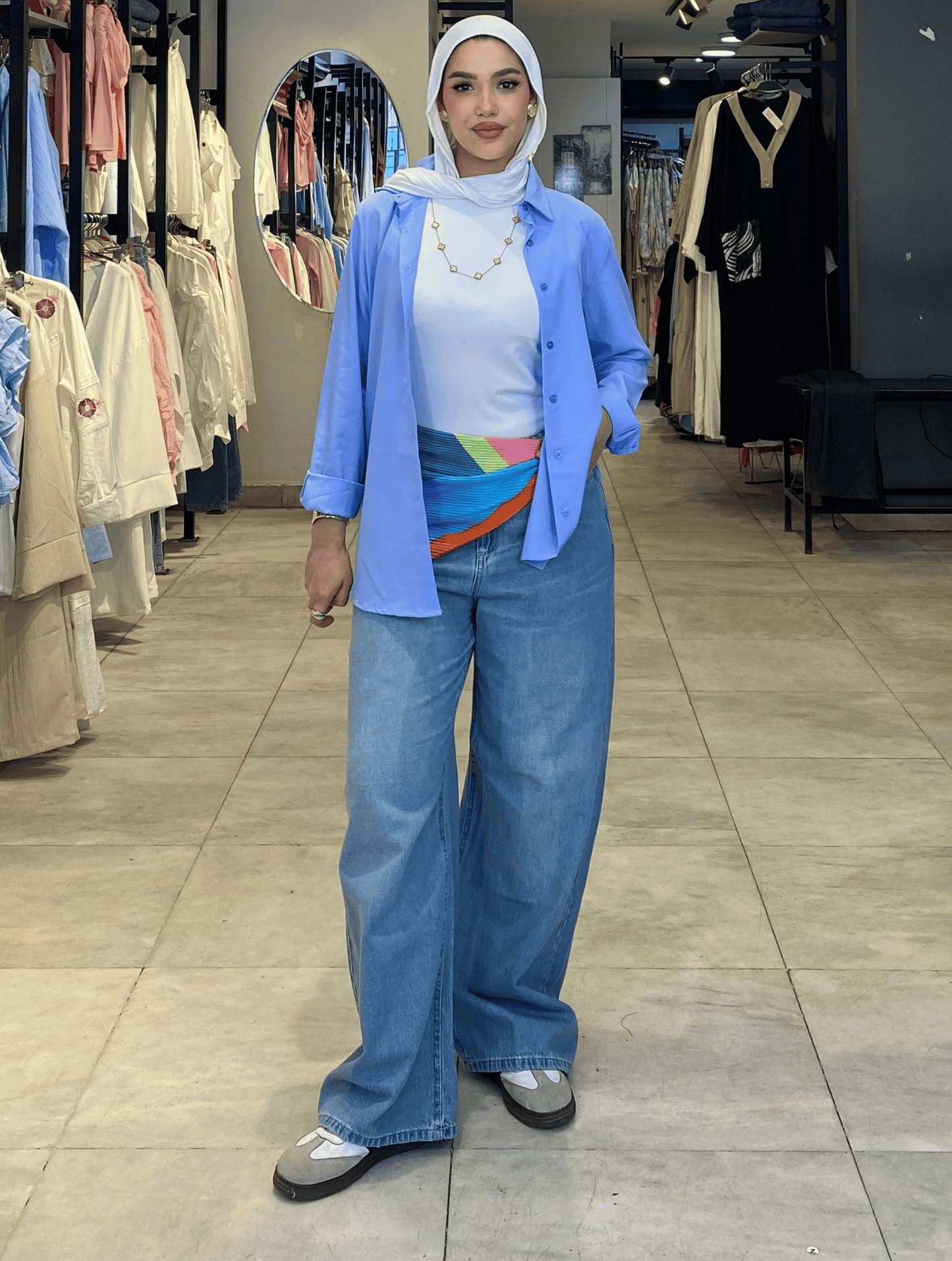 Essential Blue Blouse ss25ms-blo-1048