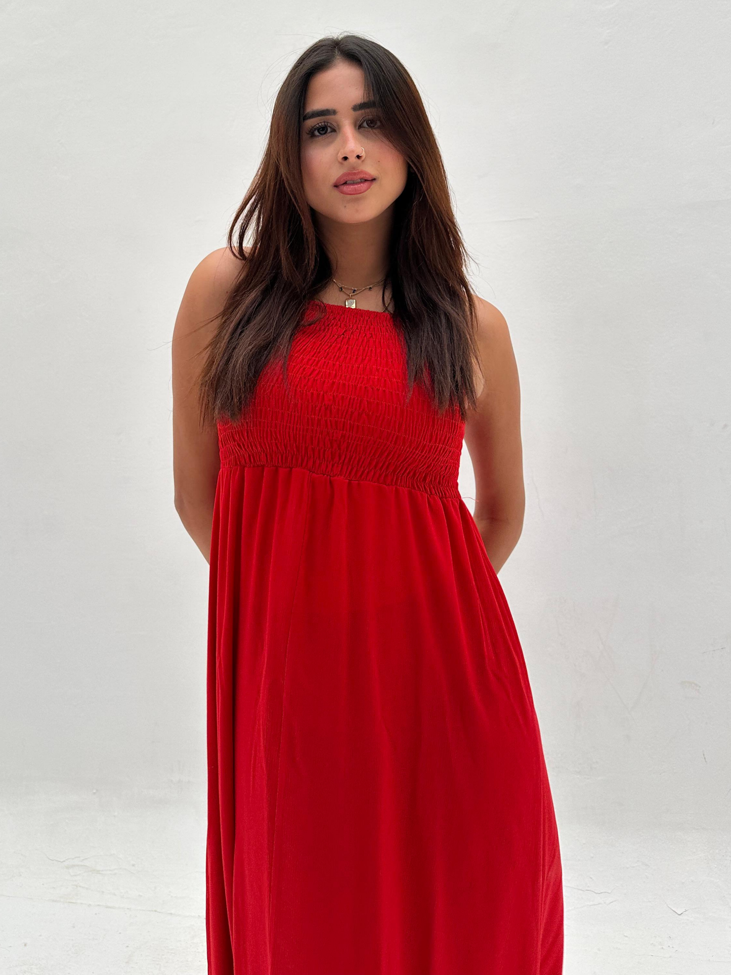 Cut Red Dress ss25ms-drs-4025