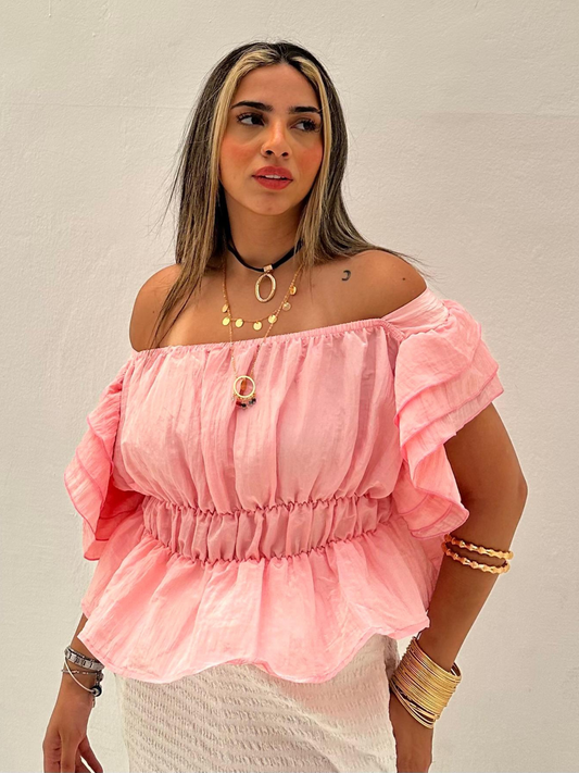 Rose Off Shoulder Top code: 1062