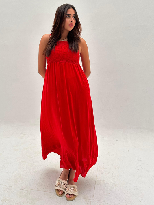 Cut Red Dress   ss25ms-drs-4025