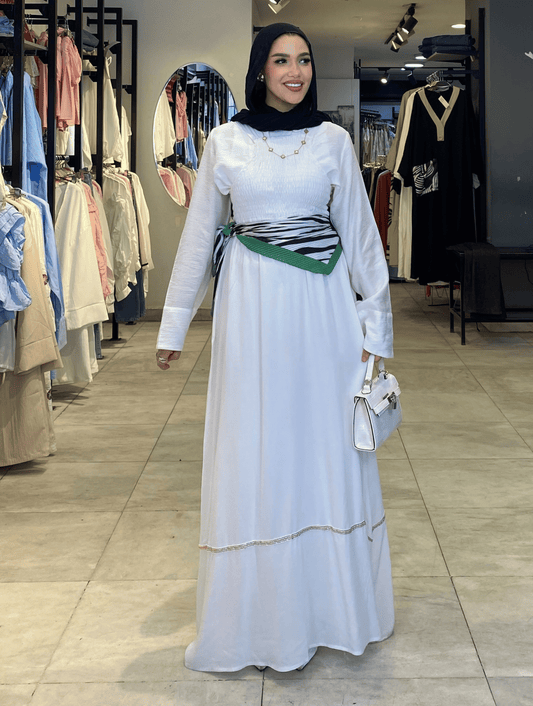 Cut White Dress   ss25ms-drs-4025