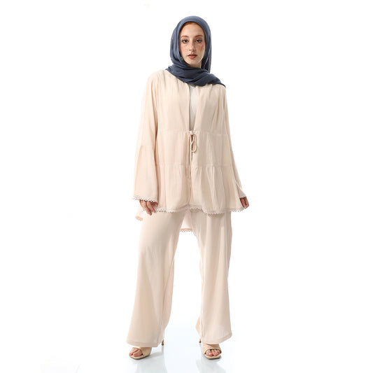 طقم أنيق - SS24MSBSET9604-BEIGE