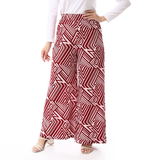 Printed Wide Leg Pants