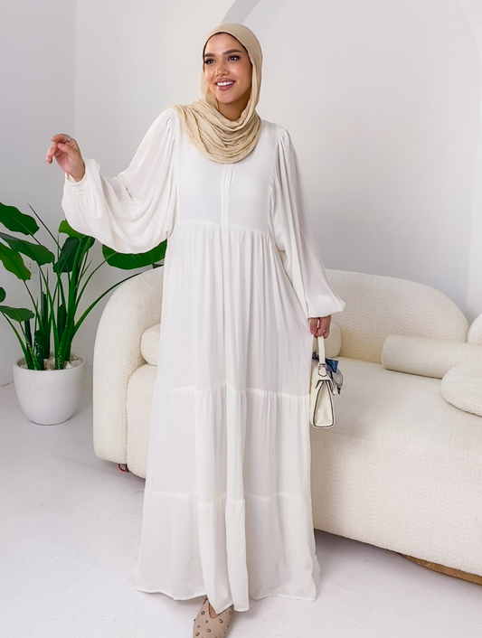 ss25ms-drs-4038-2 White V Neck Dress